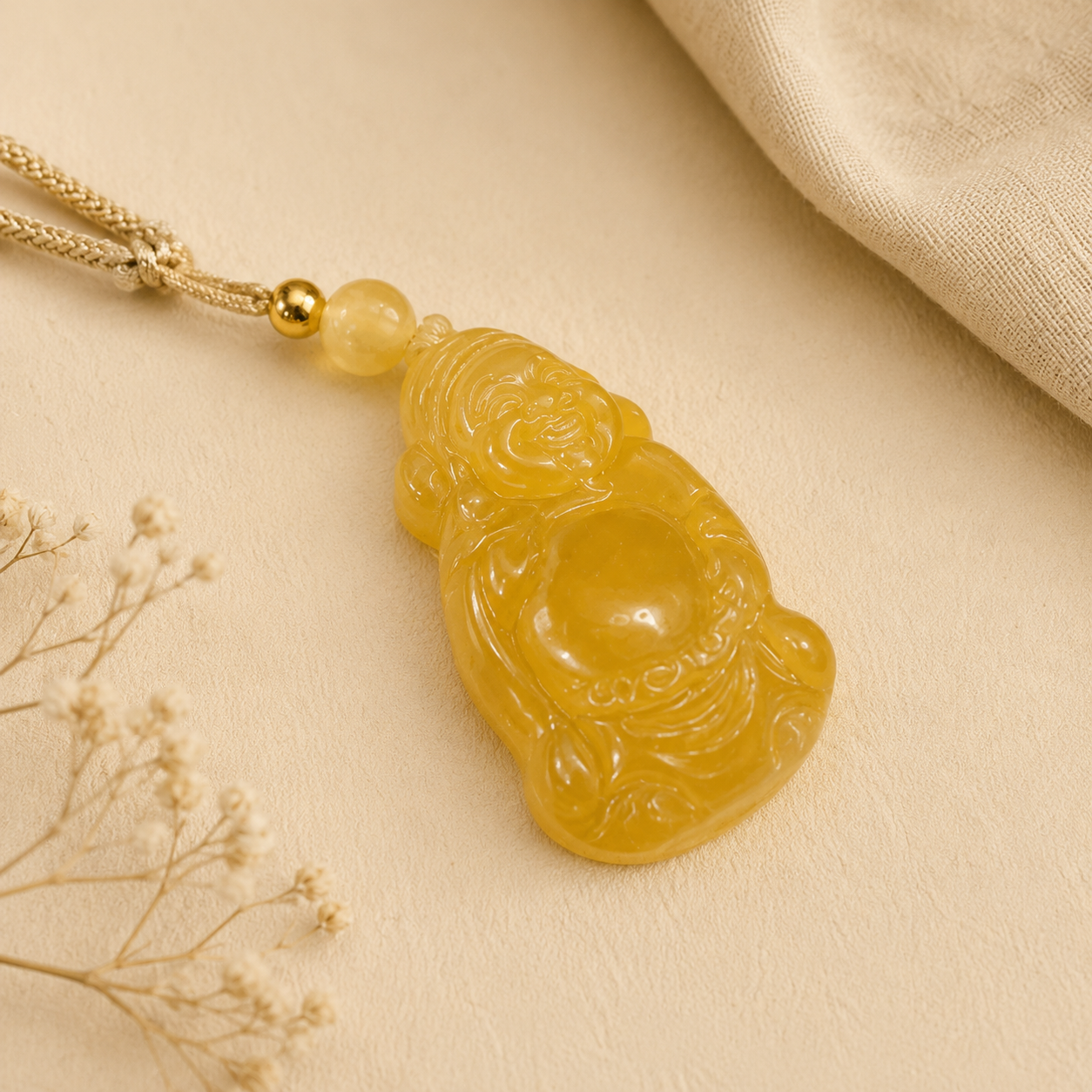 D118 Pendant Necklace: Yellow Abundance Icon