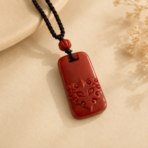 D112 Pendant Necklace: Cinnabar Auspicious Beast