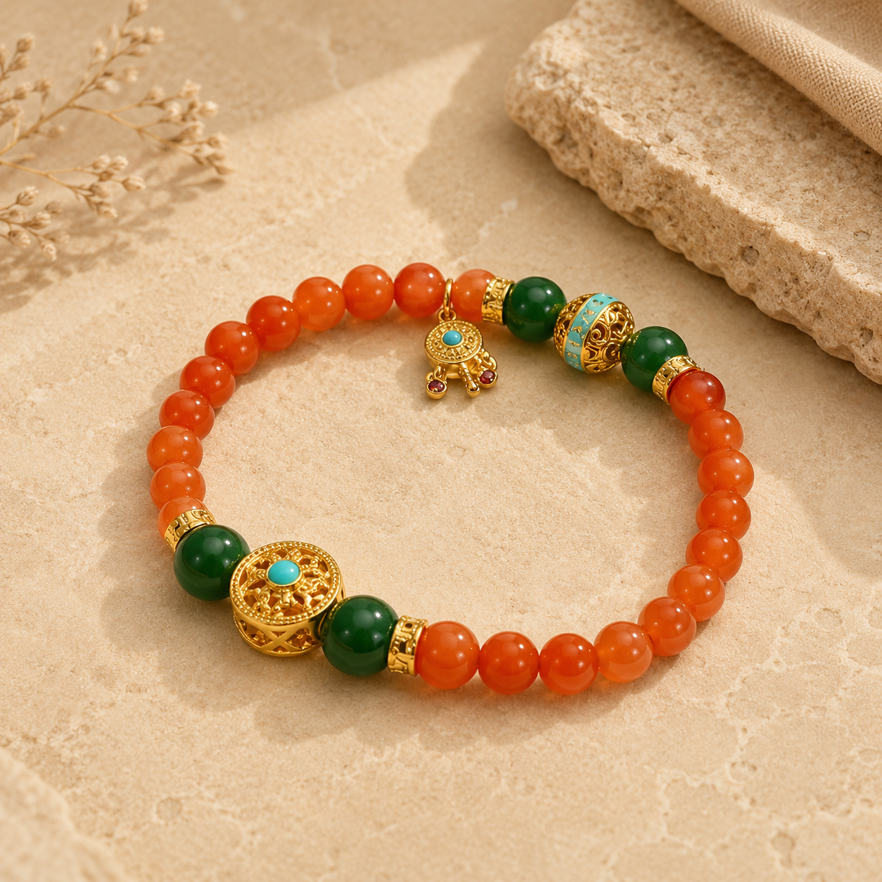 D227 Red Edge – Elegant Turn Bracelet