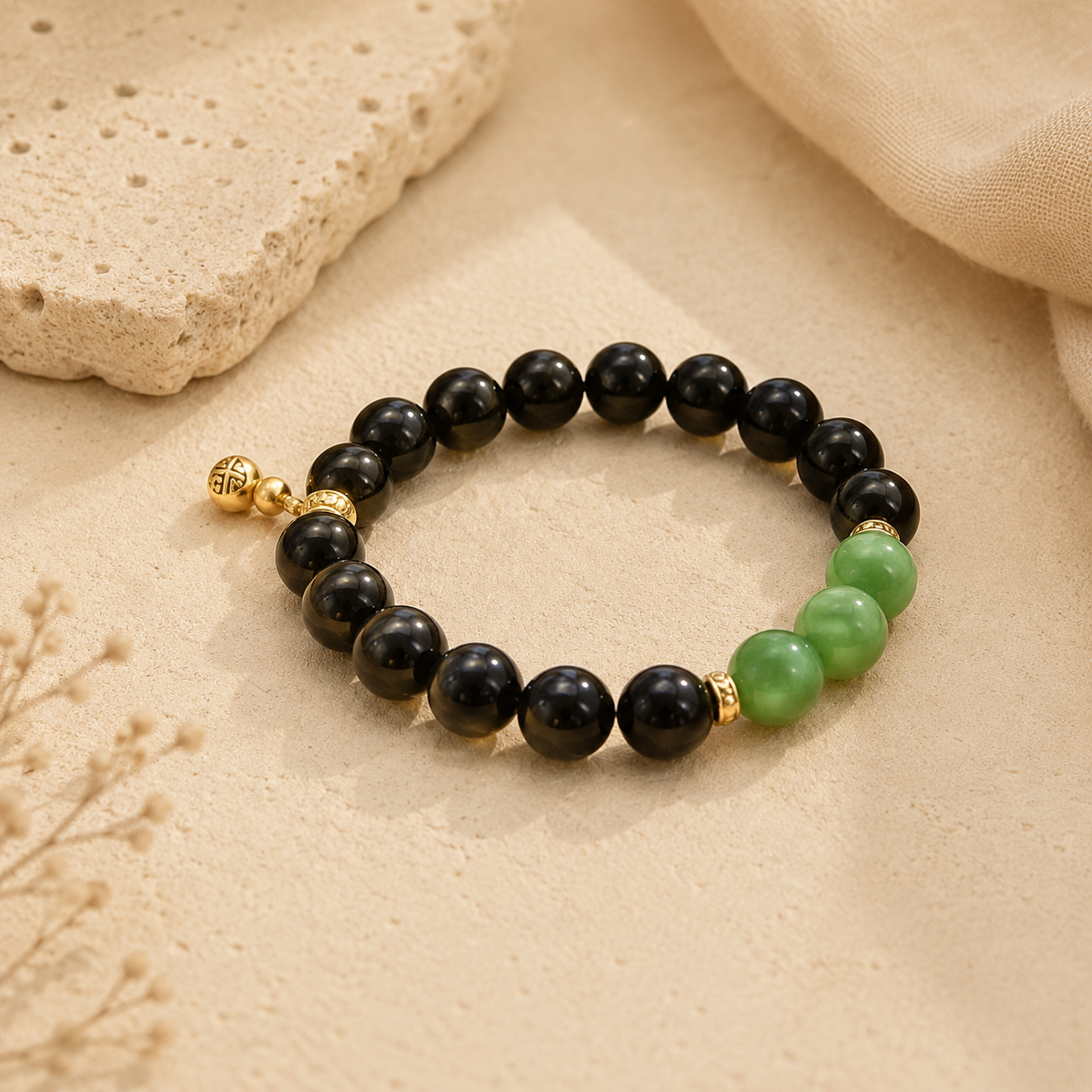 D258 Obsidian Shadow Bracelet
