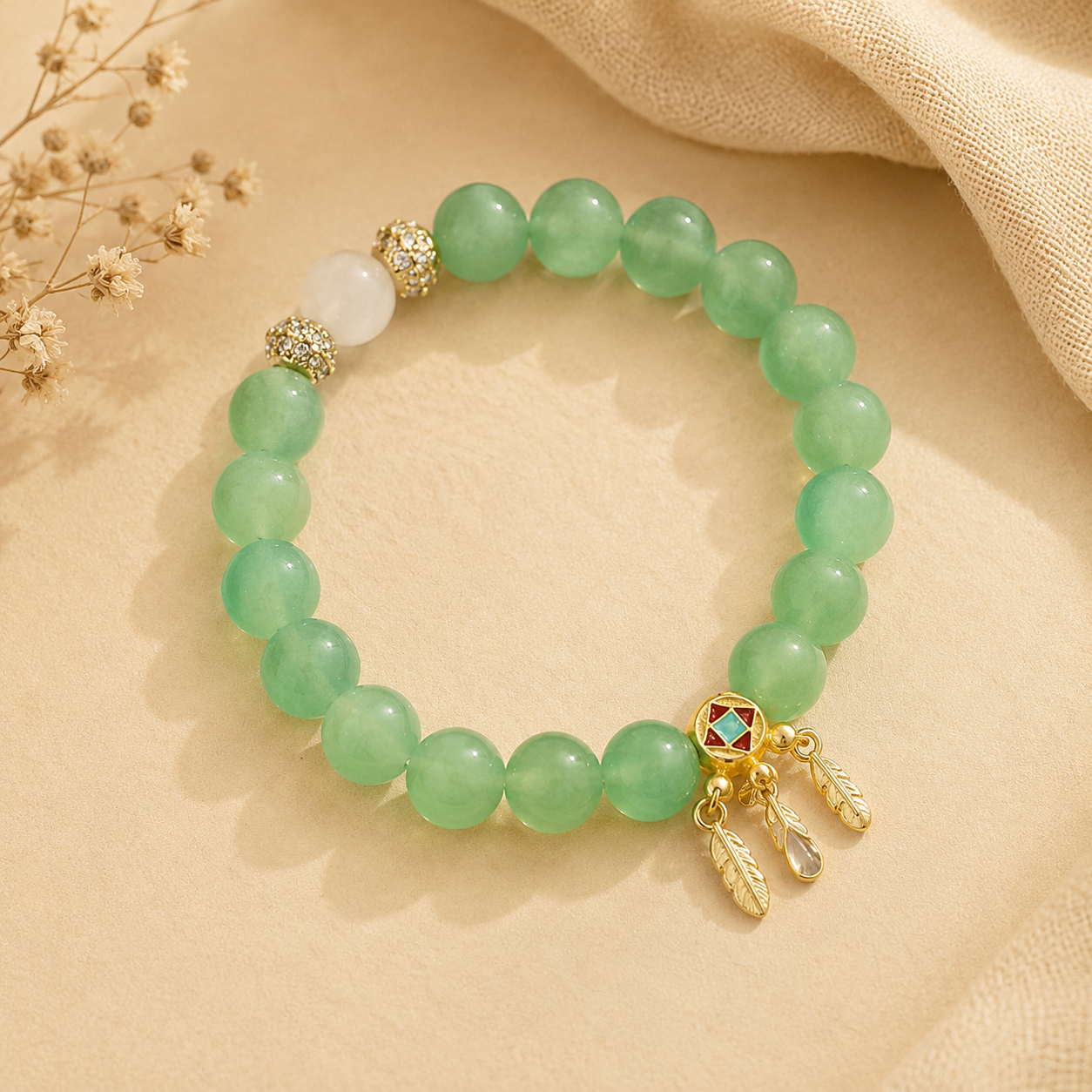 D52 Bead Bracelet: Lifelong Companion, Winged Guardian