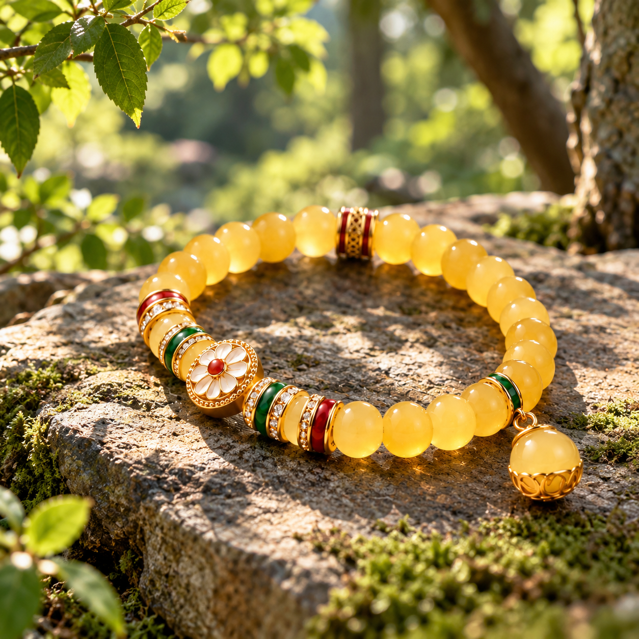 H210 Ding Wei Golden Ram Treasury Lock Bracelet